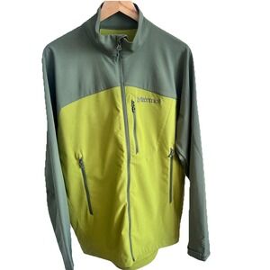 Marmot Mens XL Soft Shell Jacket M3 Green Full Zip Hiking Active Windproof Coat